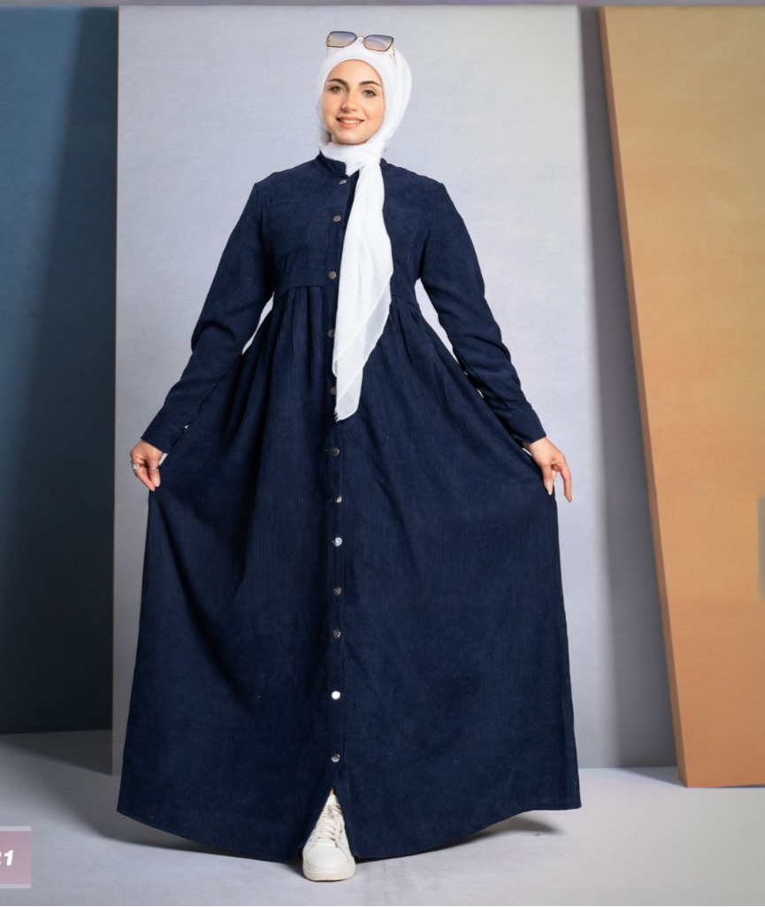 Ribbed Velvet Abaya