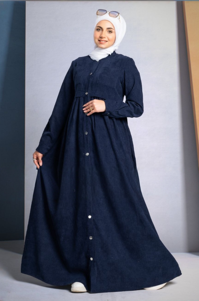 Ribbed Velvet Abaya