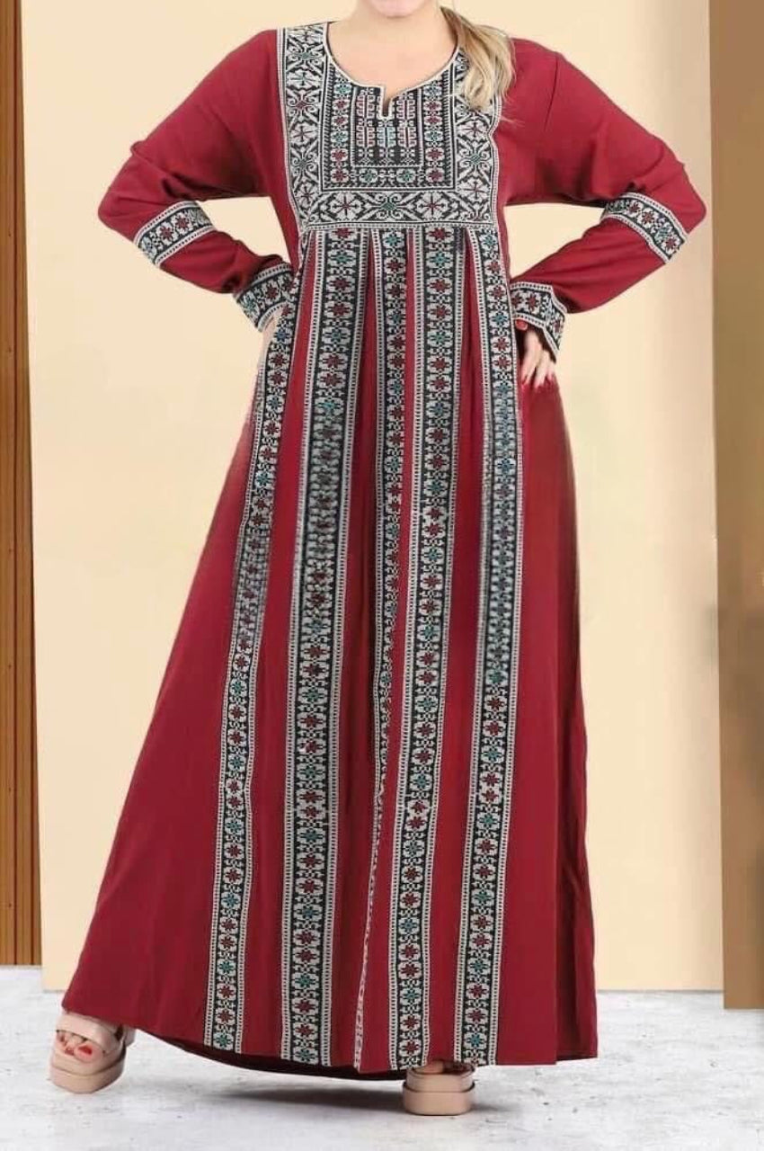 Etamine Embroidery Abaya