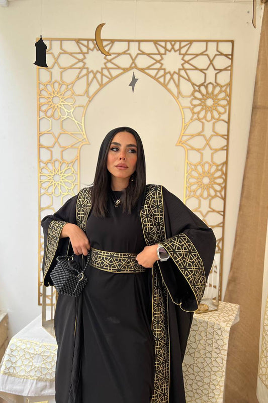 Kaftan With Golden Embroidery