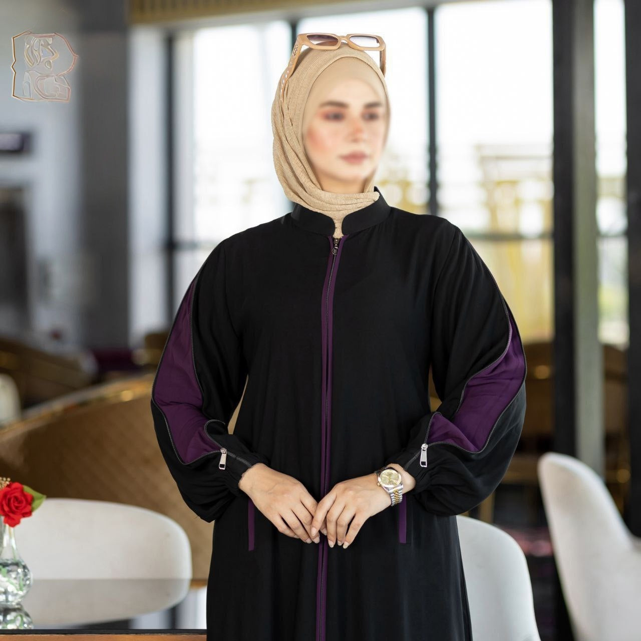 Abaya With Colored Sleeves(5 Colors)