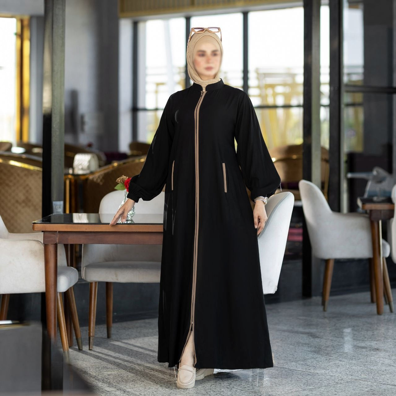 Abaya With Colored Sleeves(5 Colors)