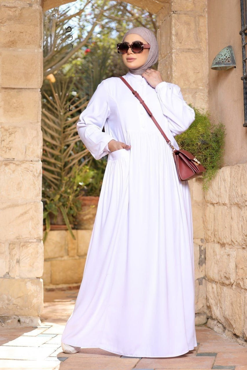 Pleated Abaya With Pockets