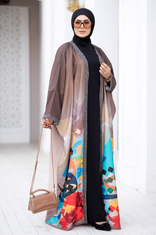 Printed Kaftan With Glitter