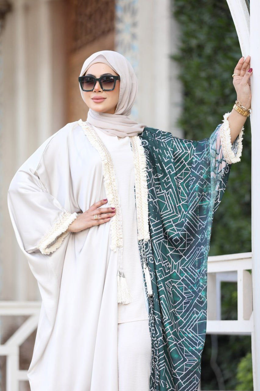 Satin Printed Kaftan