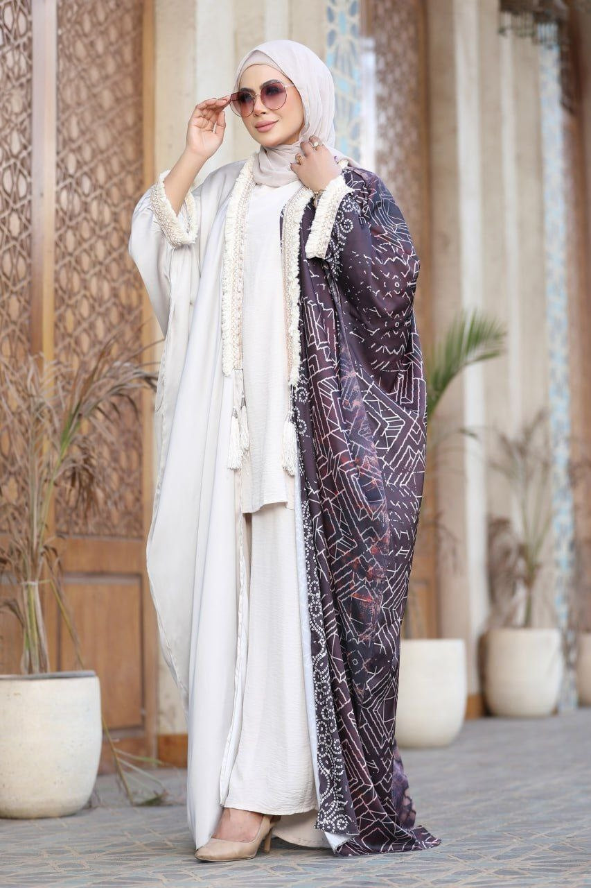 Satin Printed Kaftan