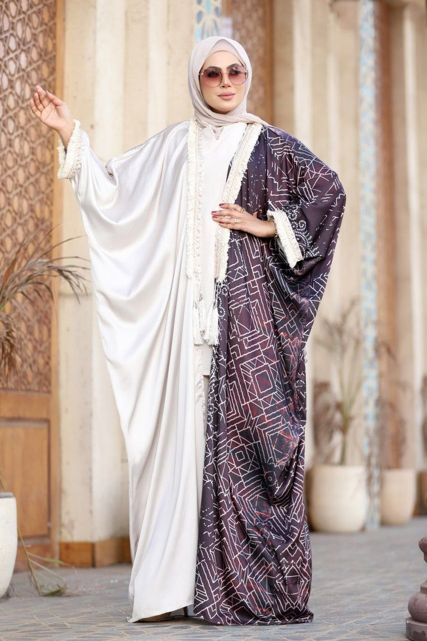 Satin Printed Kaftan