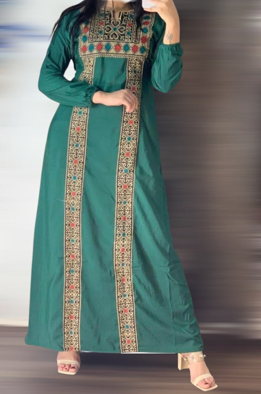 Etamine Embroidery Abaya