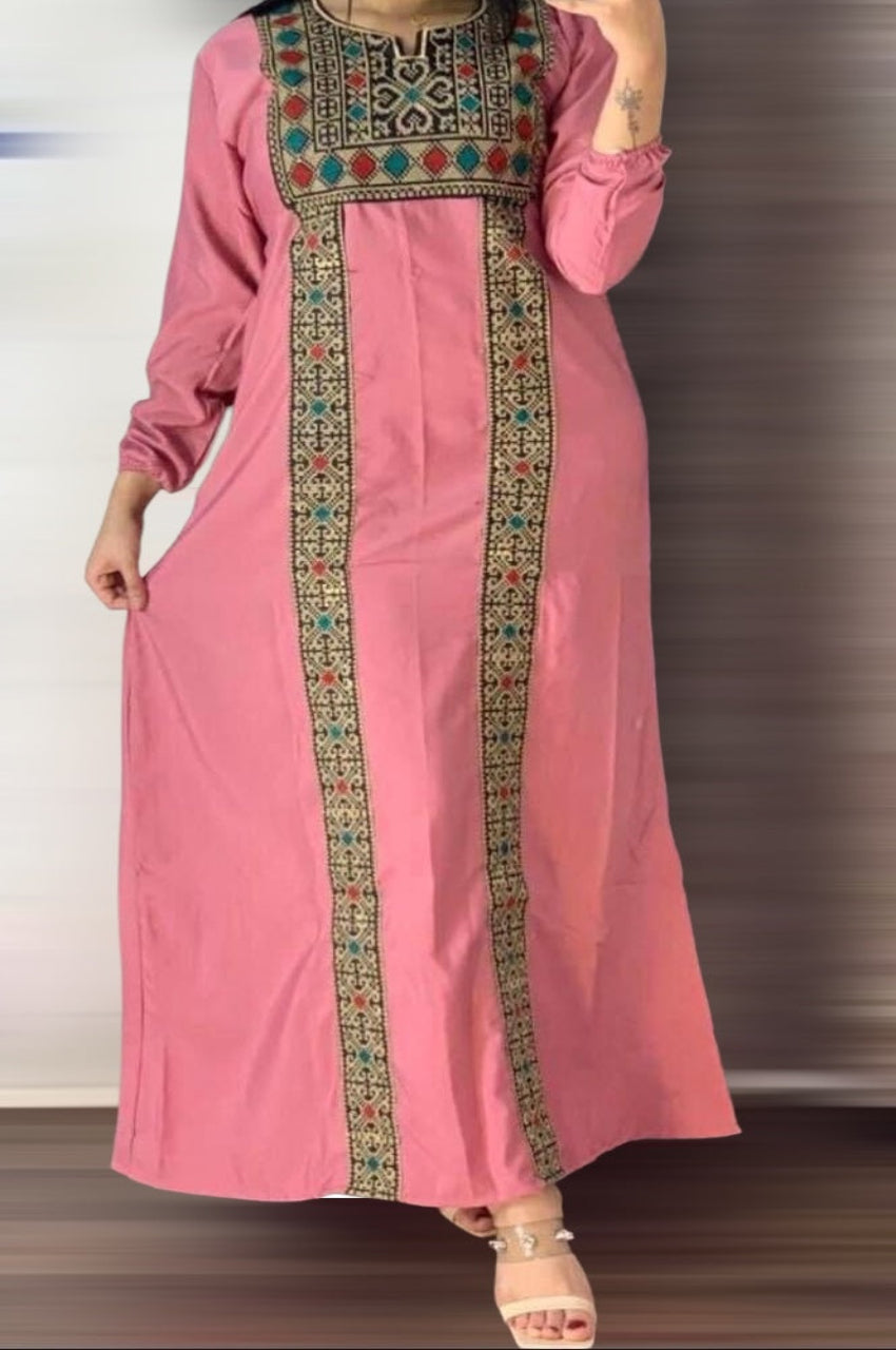 Etamine Embroidery Abaya