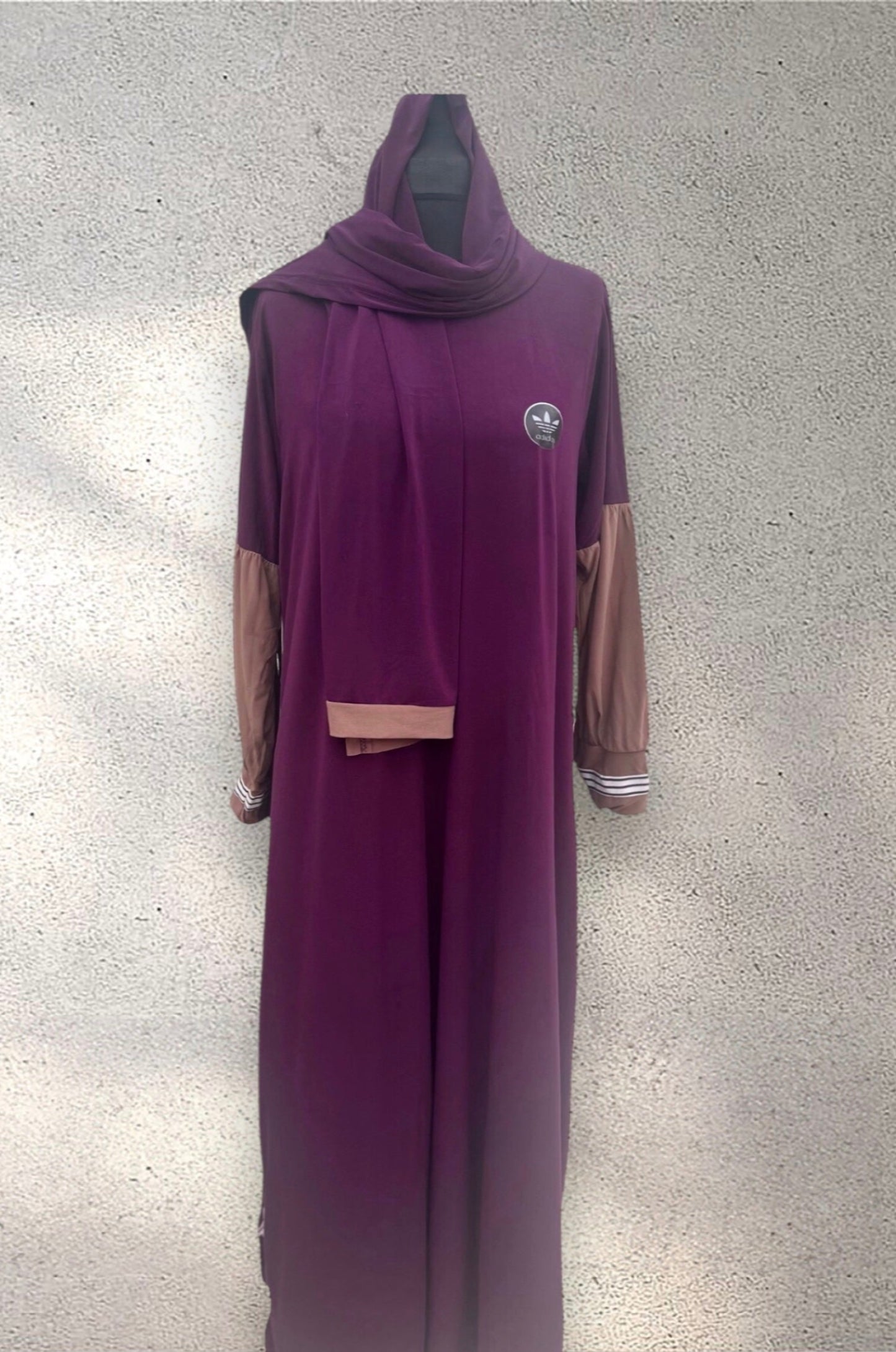 Plain Sport Abaya With Pleated Cuffs