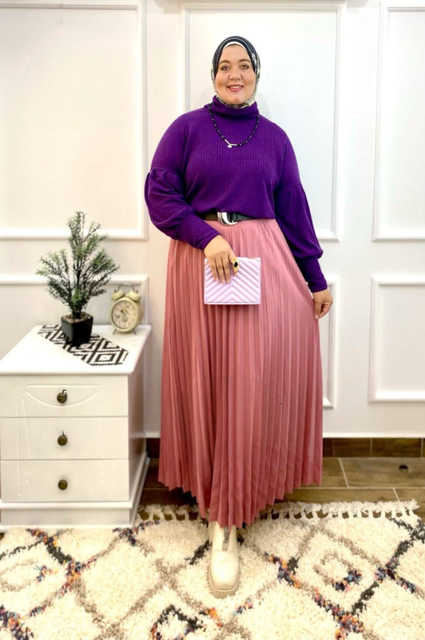 Plus Size pleated Skirt