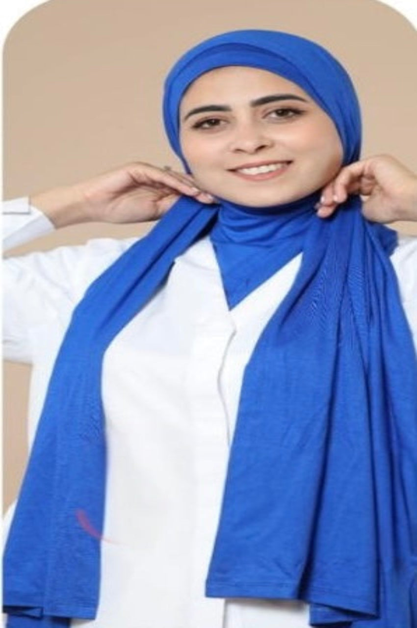 Cotton Jersey Scarf With Neck Ineer